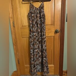 Pink Stitch Animal Print Maxi Slip Dress Size 4